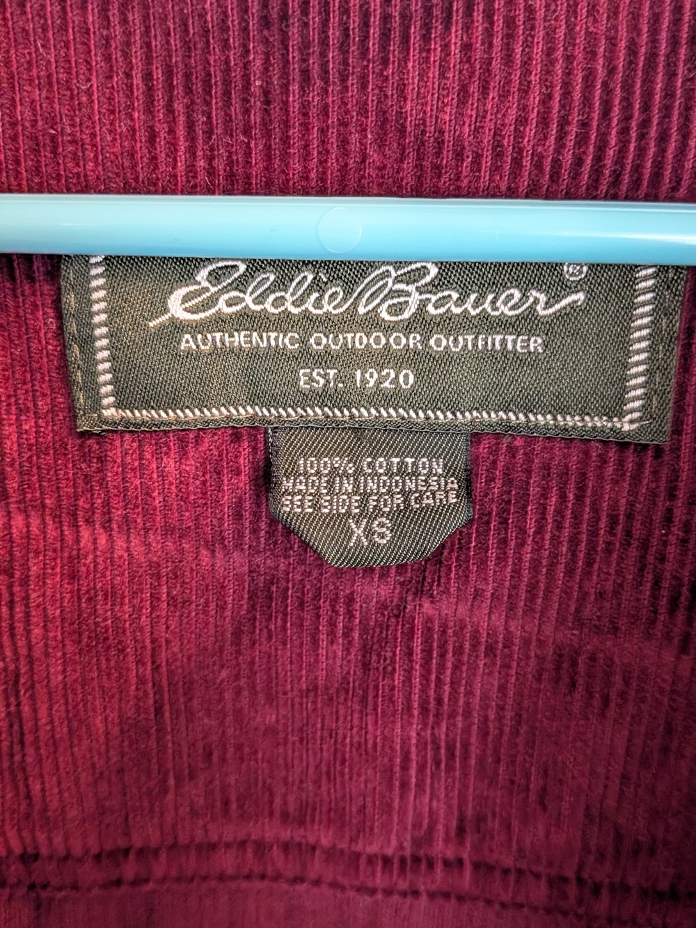 Eddie Bauer Women's Wine Corduroy Trucker Jacket - Picture 2 of 4
